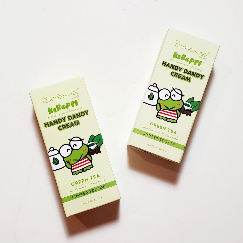 The Crème Shop Limited Edition 2 Pack Keroppi Handy Dandy Cream Green Tea